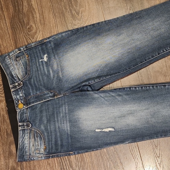 ❤ DEMOCRACY "AB" SOLUTION HIGH RISE SKINNY ANKLE JEANS, 14 (32) - Picture 4 of 5